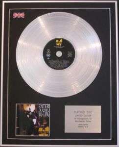 WU TANG CLAN   CD Platinum Disc   ENTER (36 CHAMBERS)  
