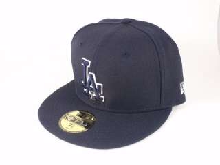 Los Angeles LA Dodgers 5950 Fitted Caps New Era Hats MLB Baseball Navy 
