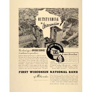  1938 Ad First Wisconsin National Bank of Milwaukee City 