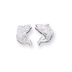  Sterling Silver Fish Mini Earrings QE104 Jewelry