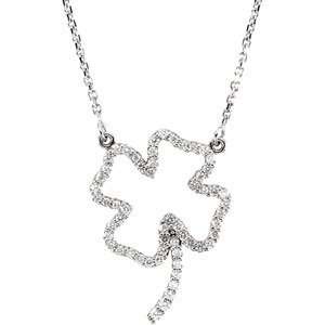   Diamond Four Leaf Clover Shamrock Necklace Diamond Designs Jewelry