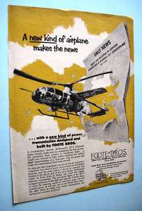 McDonnell XV 1 CONVERTIPLANE HELICOPTER 1955 Print Ad  