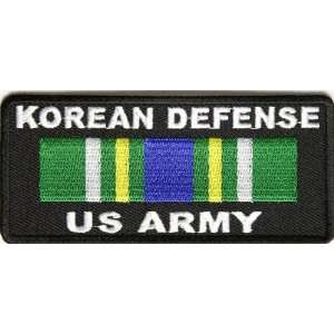  Korean Defense Patch  Embroidered ribbon, 4x1.75 inch 