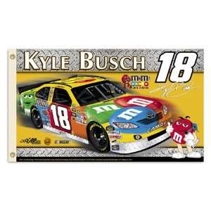  NASCAR Kyle Busch 2 Sided 3 by 5 Foot Flag W/Grommets 