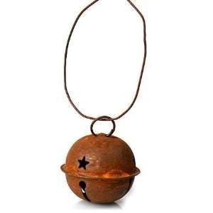    Package of 6  1 3/4 Rusty Tin Sleigh Bells