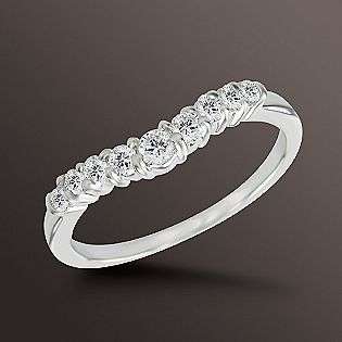   Diamond Contour Wedding Band. 14K White Gold  Jewelry Diamonds Rings