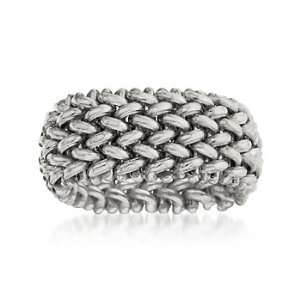  Italian Sterling Silver Mesh Ring Jewelry