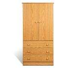 pre pac Furniture By Prepac Oak Edenvale 3 Drawer Wardrobe