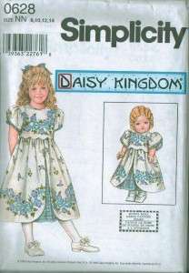 Simplicity Daisy Kingdom Girls Pattern 18 Doll Clothes  