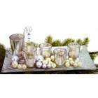   East 9 Piece Silvered Glass Christmas Votive Candle Garden Set