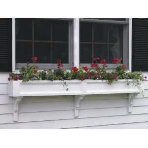  Federal Window Box with Curved Brackets Patio, Lawn 