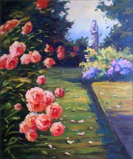 Museum Q. Hand Painted Oil Painting The Rose Garden 20x24  