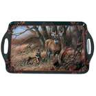 MotorHead Products White Tailed Deer Wild Wing Serving Tray 19 X 11.5 