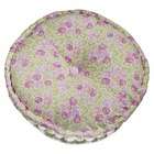 Bacati Flower Basket Floor Pillow in Pink and Green