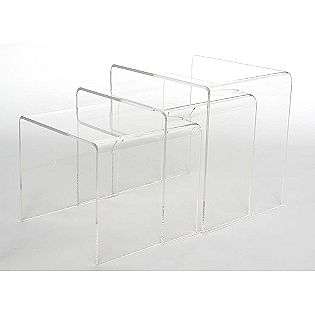 Altha Acrylic Nesting Table Set   Clear  Baxton Studio For the Home 