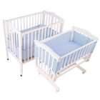 Breathablebaby Breathable Bumper for Portable and Cradle Cribs, Blue