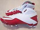Nike Super Speed D 3/4 Mens Football Cleats White/Maroon  