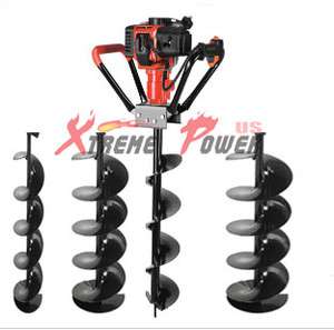   55CC 2 Stroke Gas Post Hole Earth Digger Auger 4 , 6 , 8 , 10   