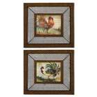 The Uttermost Co. Perth Le Rooster Wall Art   Oil Reproduction   Set 