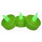 Everstar Set of 3 LED Battery Operated Green Tea Light Candles