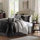 Madison Classics Infinity Black/Grey Queen 7pcs Comforter Set