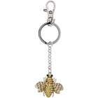 Sabrina Silver Bee Key Chain, Key Ring, Key Holder, Key Tag , Key Fob 