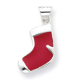 goldia Sterling Silver Holiday Christmas Stocking Pendant