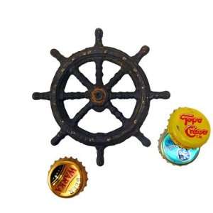    Captains Boat Wheel Cast Iron Bottle Opener