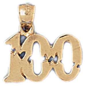  14kt Yellow Gold Golf Breaking 100 Pendant Jewelry