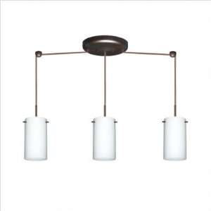   Three Light Cord Hung Mini Pendant with Linear Canopy 