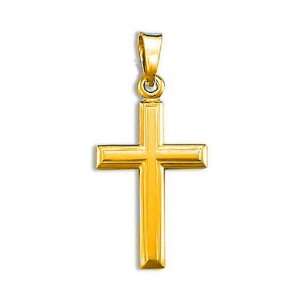  14K White Gold Religious Cross Charm Pendant The World 