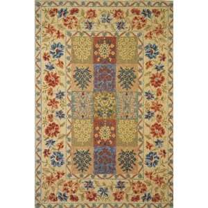  Hand Hooked Old World Collection Floral Wool Rug 5.30 x 8 