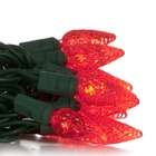 Primo Lights 25 C7 Red LED Christmas Light Set; Green Wire