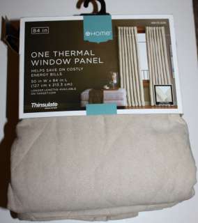 Home One Thermal Light Taupe Window Panel Light Blocking 50X84 NWT 