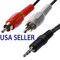   5mm Stereo Male to Dual RCA Male Stereo Audio Adapter Cable  