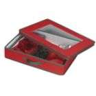 Household Essentials Holiday Tabletop Set Chest red with green trim 