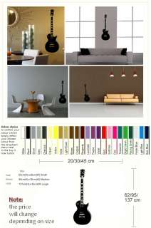 GUITAR and strings music instrument wall sticker decal giant stencil 
