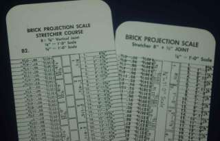 Vtg Brick Tile Scale Calculator Guide Belden Co Rulers  
