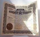 Texas Motor Car Association Stock Certificate Dated September 24, 1918