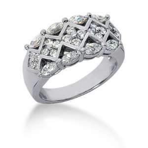  1.1 Ct Diamond Engagement Ring Wedding Band Marquise Prong 