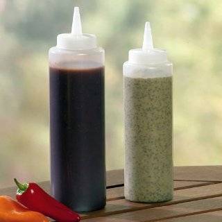 Charcoal Companion Classic Diner Condiment Bottle Set / Ketchup, Mayo 