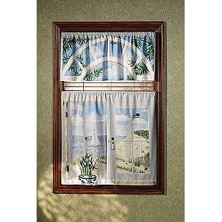 SEASHORE 44x36 TIER  For the Home Window Coverings Curtains 