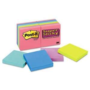  Super Sticky Notes, 3 x 3, Five Jewel Pop Colors, 12 90 