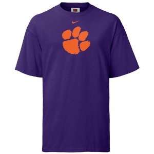    Nike Clemson Tigers Purple Classic Logo T shirt