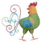 Beads Works Rooster, Wall Decoration, Beads Handcraft Art