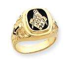 goldia 14k Gold A Diamond mens masonic ring