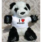 SHOPZEUS Plush Stuffed Panda Puppet with I Love Woody T Shirt