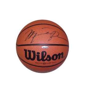   Autographed Michael Jordan Leather Basketball (UDA)