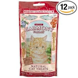 HARMONY FARMS Savory Salmon Flavor Natural Cat Treats, 3 Ounce Bags 