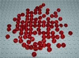 LEGO Lot of 100 TRANSLUCENT RED Round 1x1 Plate Stud  